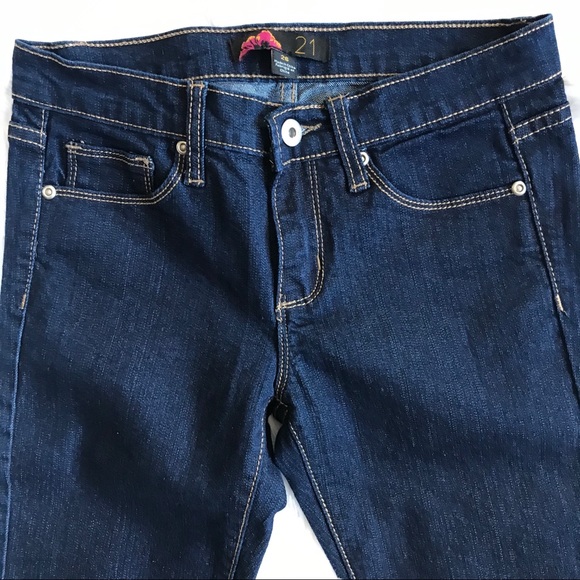 21 Dark Wash Straight Leg Jeans - Picture 5 of 7